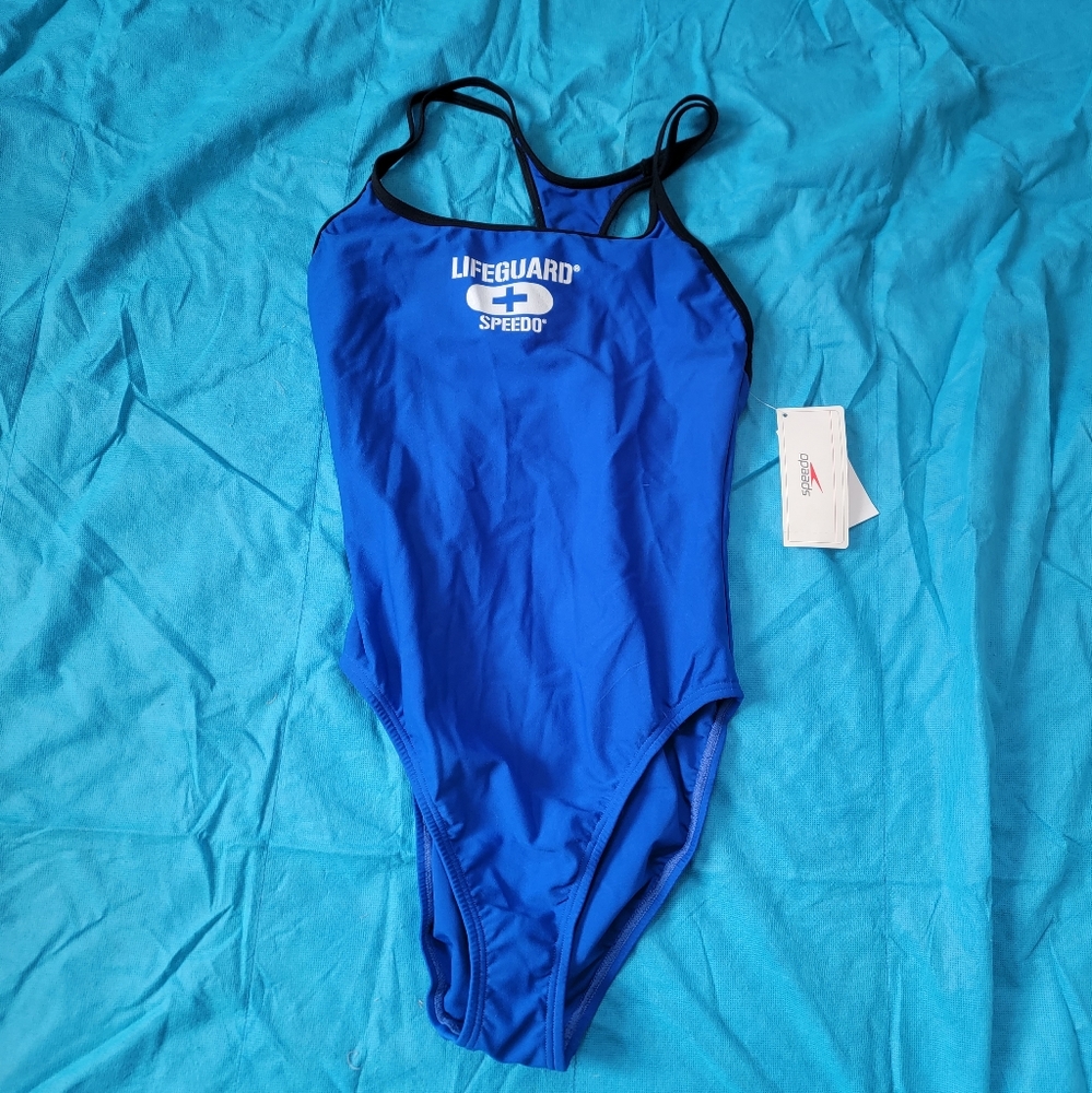 Blue Lifeguard Speedo swimsuit